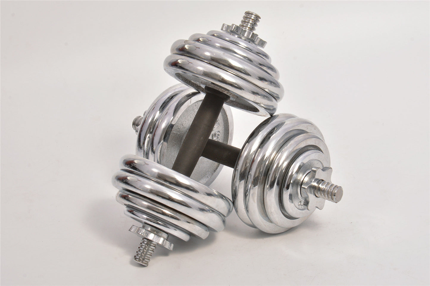 Metal Dumbbells Chrome Finish Round Edge (Plate Type)