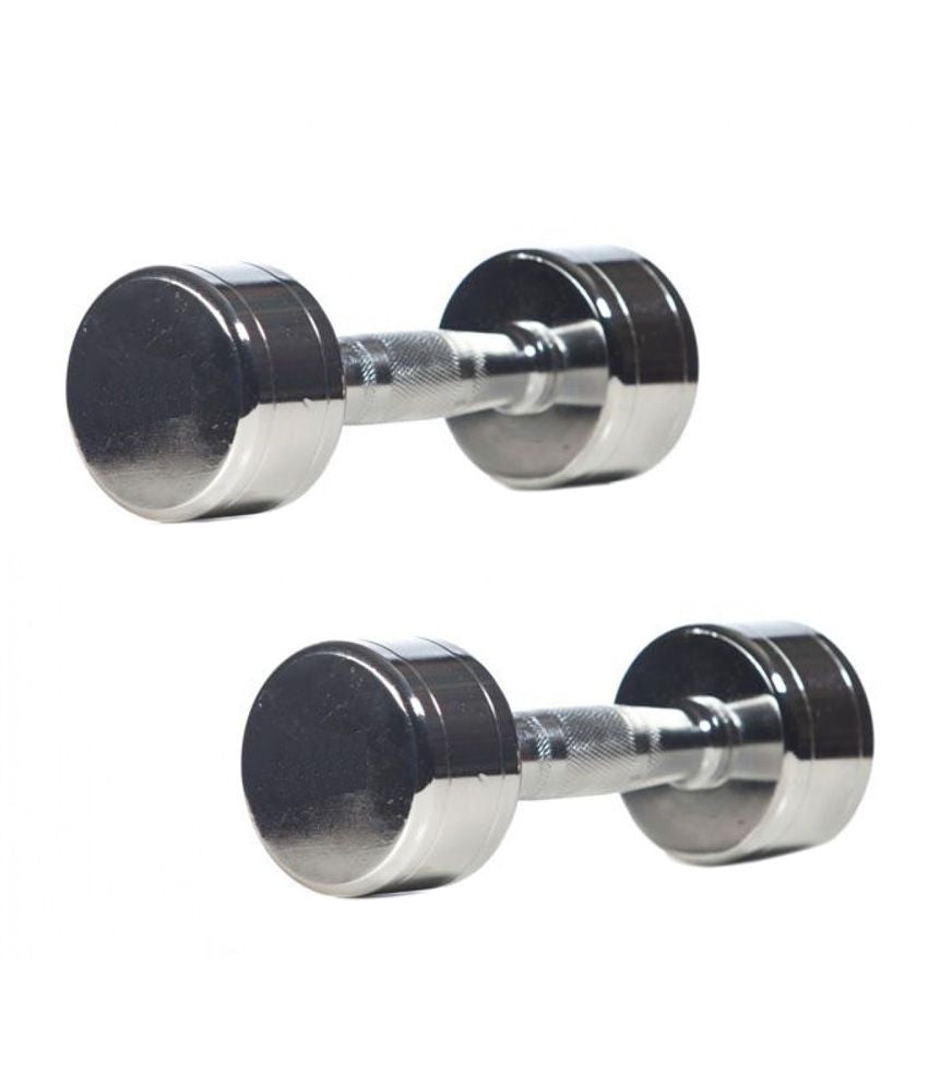 Metal Dumbbells Chrome Finish