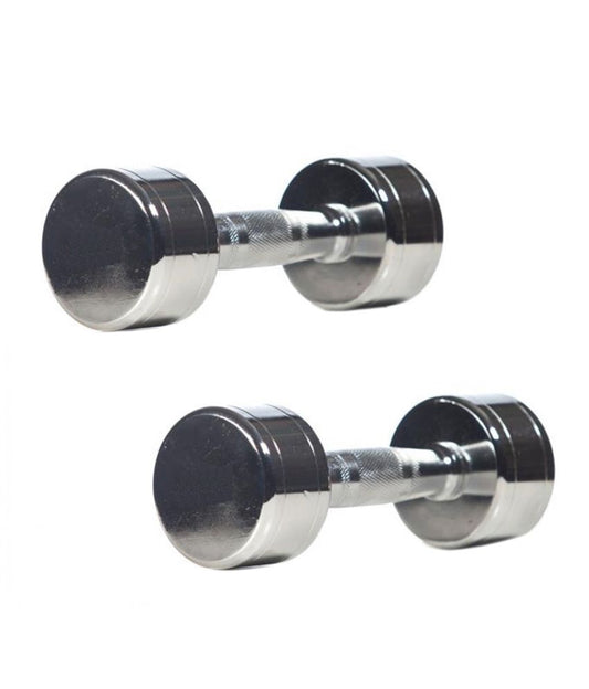 Metal Dumbbells Chrome Finish