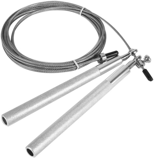 DOUBLE BARRING SPEED ROPE WITH METAL HANDLE